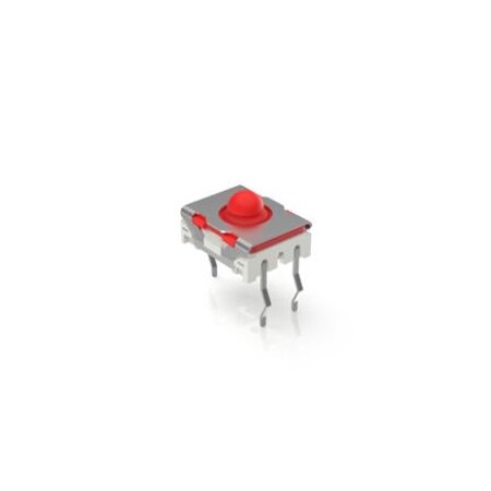 Rafi Keypad Switch, 1 Switches, Spst, Momentary, 0.1A, 42Vdc, 4.5N, Solder Terminal, Through 1.14.002.006/0000